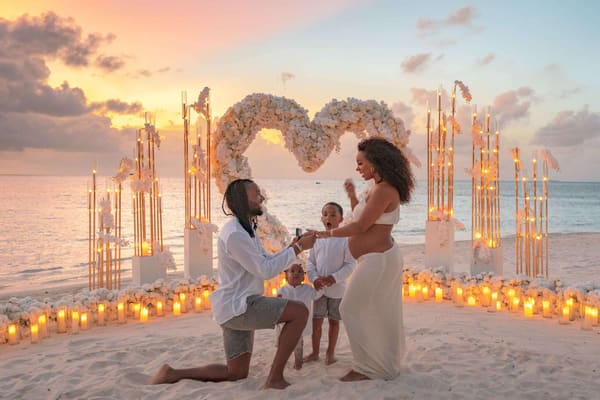 Shannon & Kasey's proposal at LUX* South Ari Atoll — frame 1
